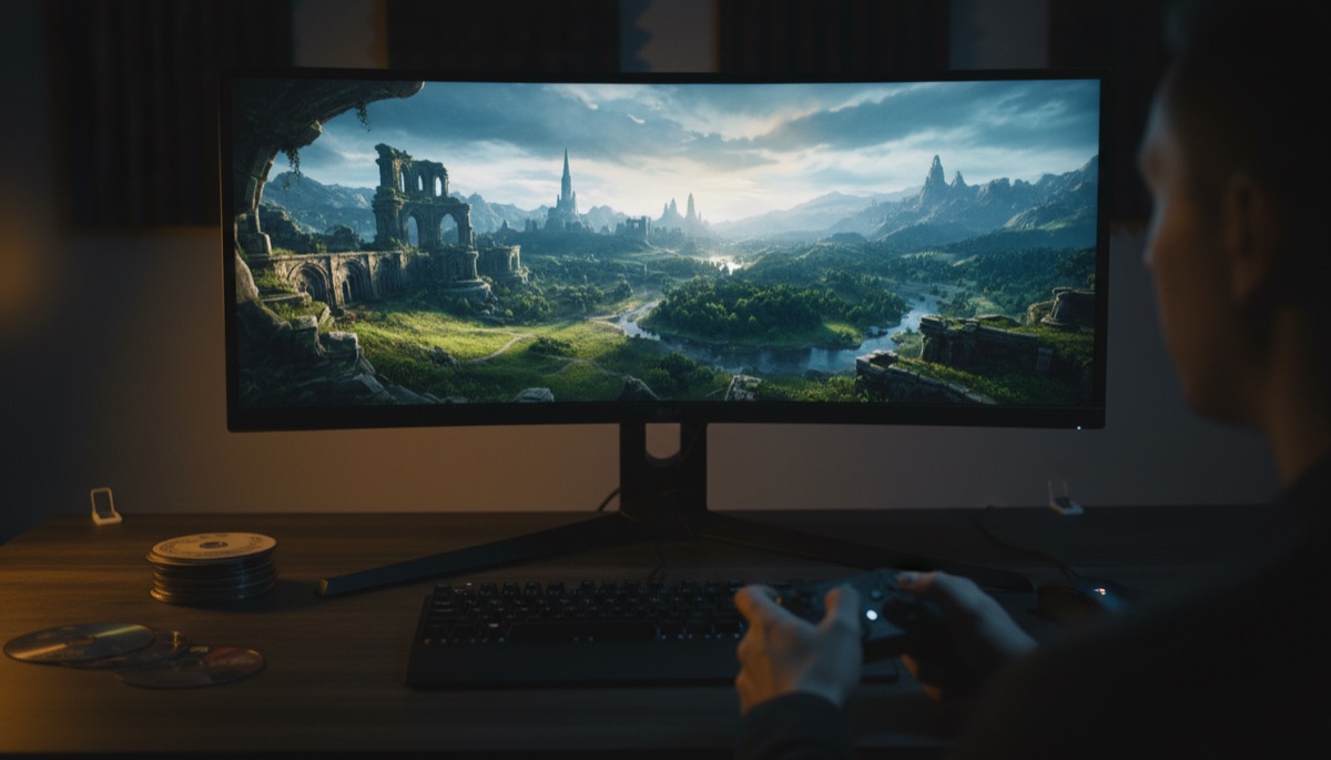 Open world environment render